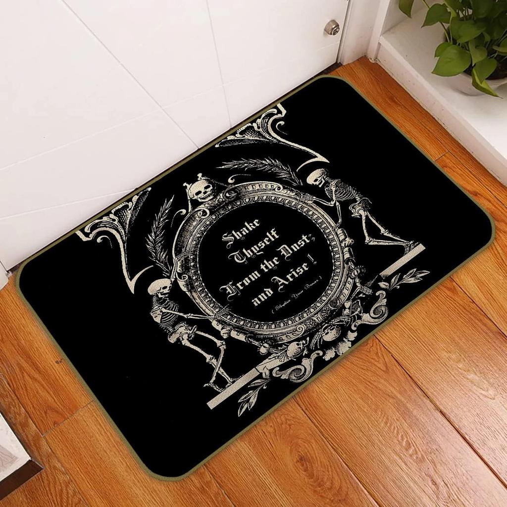Halloween Scary Multi-Design Ghost Pumpkin Print Welcome Carpet Mat Rug Skull Bat BOO Non-Slip Indoor Outdoor Home Decoration