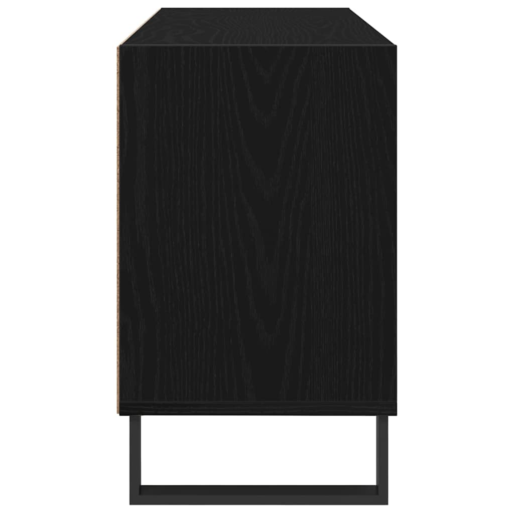 TV Stand In Black Oak Look 103.5 X 30 X 50 Cm