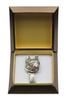 Boston Terrier, American Gentleman – Brooch with a clip, holder for a start number – Design 01 | Art-Dog