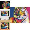 Vibrant Abstract Tiger And Lion Canvas Art For Modern Living Room Decor 40x30cm