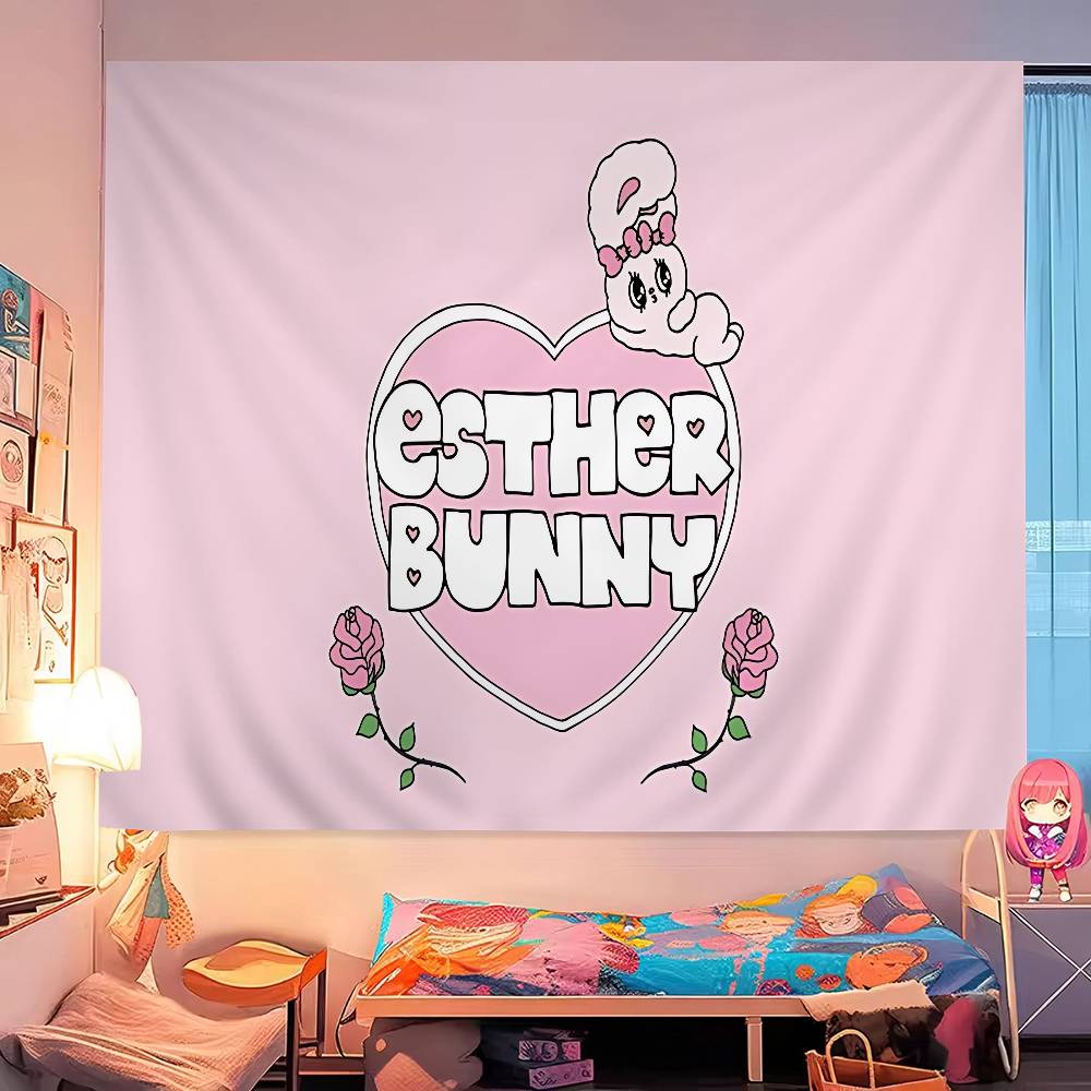 

EEsther Bunny Hanging Bohemian Tapestry Cheap Hippie Wall Hanging Bohemian Wall Tapestries Mandala Wall Hanging Home Decor 74x94cm(29x37in)