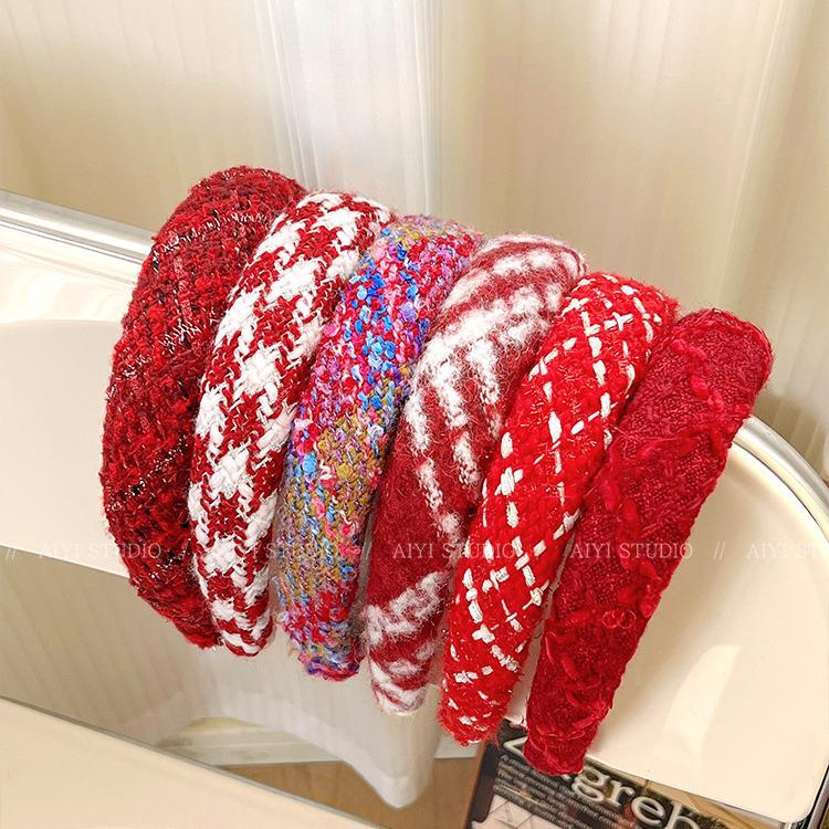 Festive Red Headband for Women - Chinese New Year & Christmas Hair Accessory