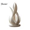 Modern Sculpture for Living Room 3D Printed Abstract Flame Sculpture, Minimalist Twisted Art Sophisticated Home Office Decor Statue Desk And