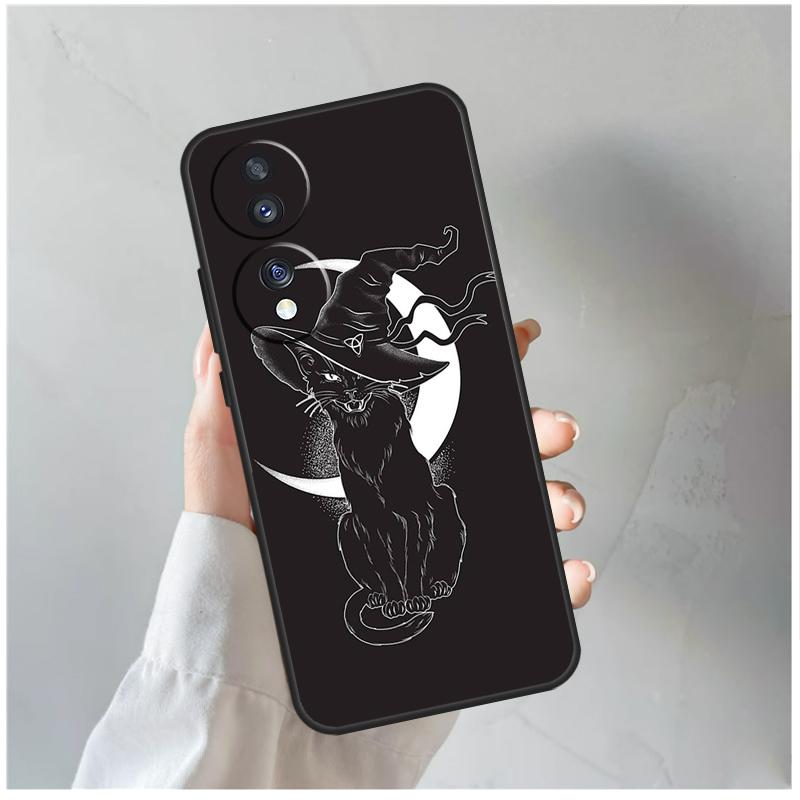 Witch Cat Phone Case For Honor X8b X9b X8 X9 X6a X7a X8a X9a Honor Magic 6 Pro 5 Lite 50 70 90 Cover