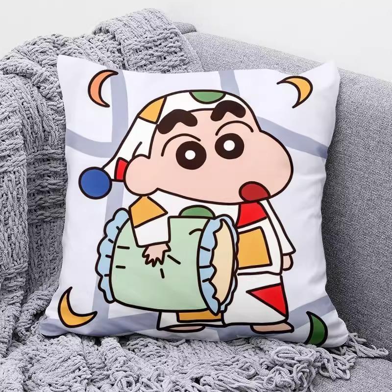 Cute Crayon Shin-chan Cartoon-Printed Pillowcases for a Cozy Sleep! Sofa cushion cover, room decoration, gifts