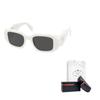 Prada Square Sunglasses With Logo Unisex Sunglasses White 0PR17WSF1425S051