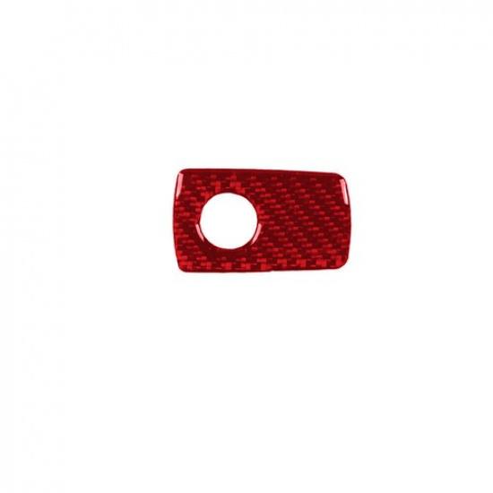 Red Carbon Fiber Interior Glove Box Handle Cover Trim For Toyota Supra A90