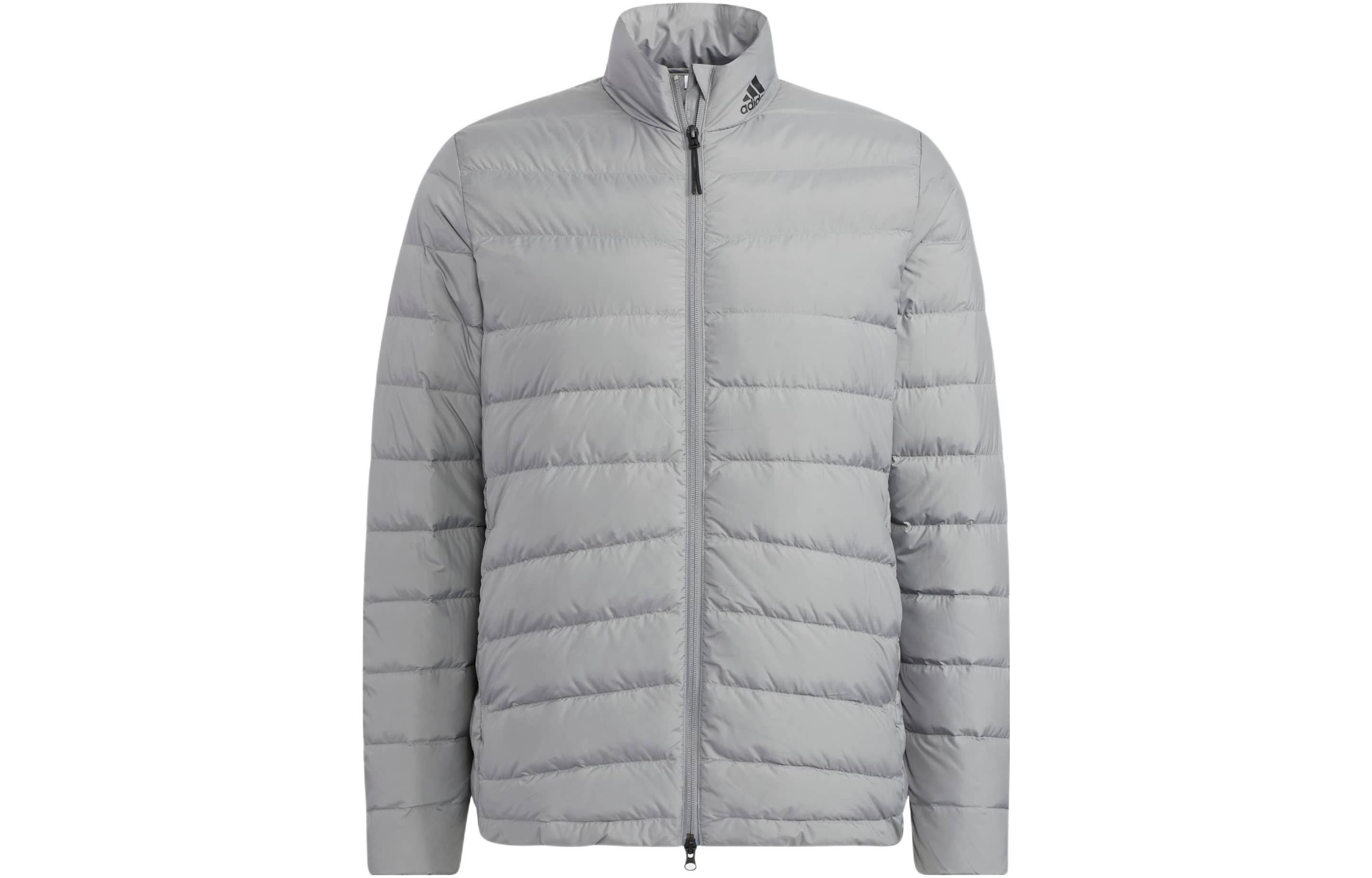 Adidas Down Jackets Men s Gray Stand Collar Moderate Quilted Down Jacket HG5763 S