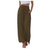 Women's Cotton And Linen Summer Wide-leg Pants Flowing Wide-leg Color Drawstring Beach Pants (with Pockets)