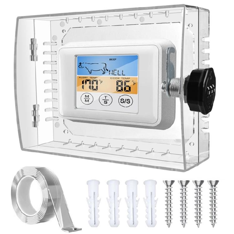 Clear Thermostat Lock Box with Combination Lock Set Wall Mount Thermostat Cover for Enhances Security and Protective
