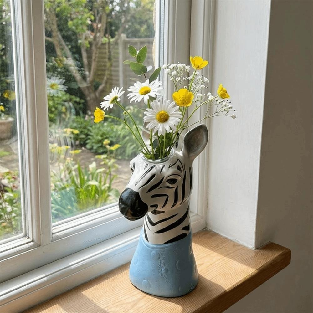 Floral Arrangement Animal Vase Modern Giraffe Vase Creative Art Vase  Living Room Decor