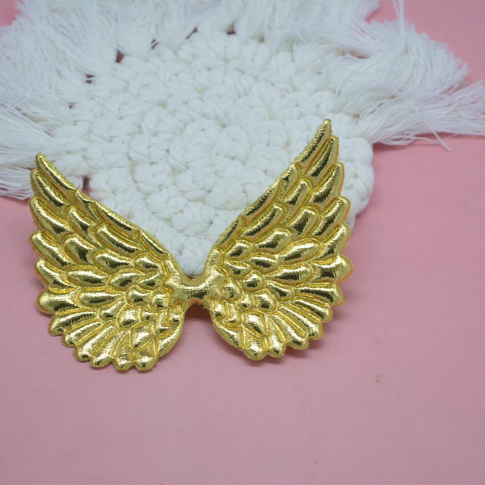 20PCS Gold And Silver Color Angel Wing Appliques Iron-On Patches DIY Crafts Patches For DIY Crafts