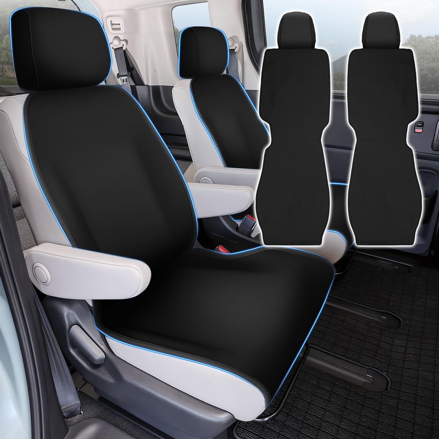 

Cartist Car Seat Covers for New Voxy and Noah 90 Series All Grades S-Z, S-G, and Ottoman-less Seats, Full Surround Seat Covers for VOXY90 and NOAH90 (