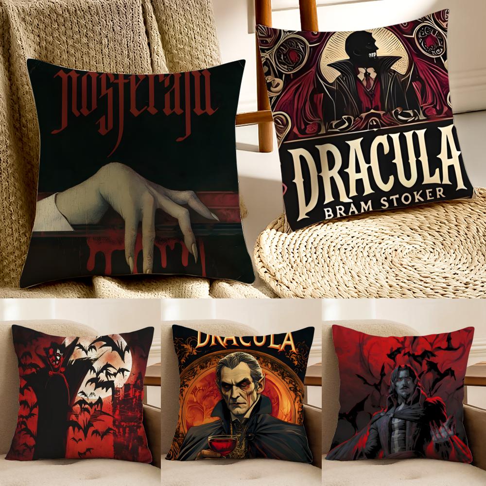 Exquisite Fashion Items Unisex Dark Fashion D-Dracula Vampire Cushion Cover Pillowcase Anti-Dustmite Living Room Sofa Decor Cushion Room