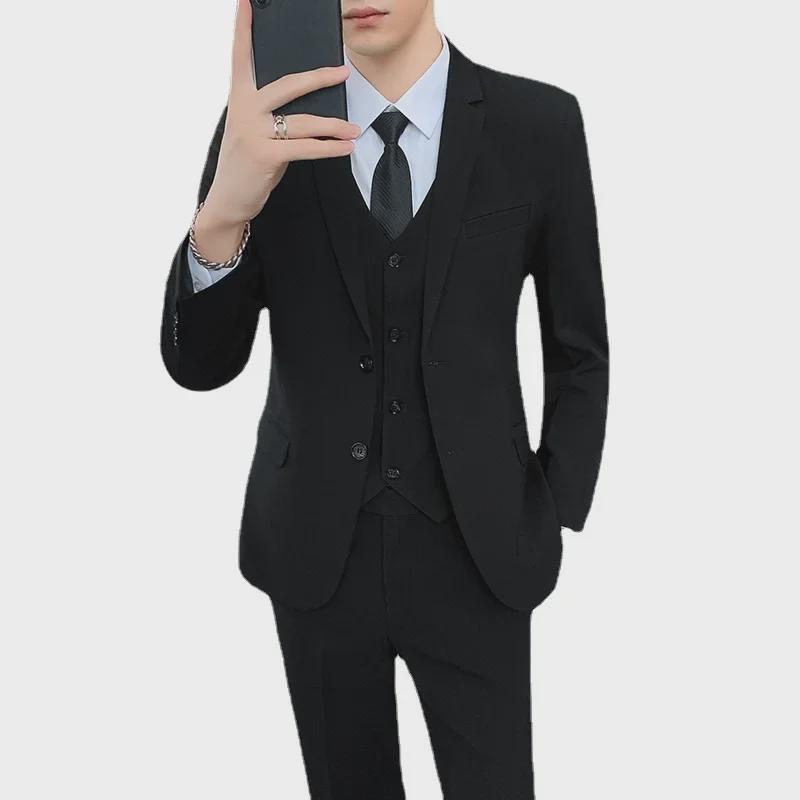 Korean Style Men's Slim Fit Suits: Casual, Business, or Wedding Jackets (Wrinkle-Free)