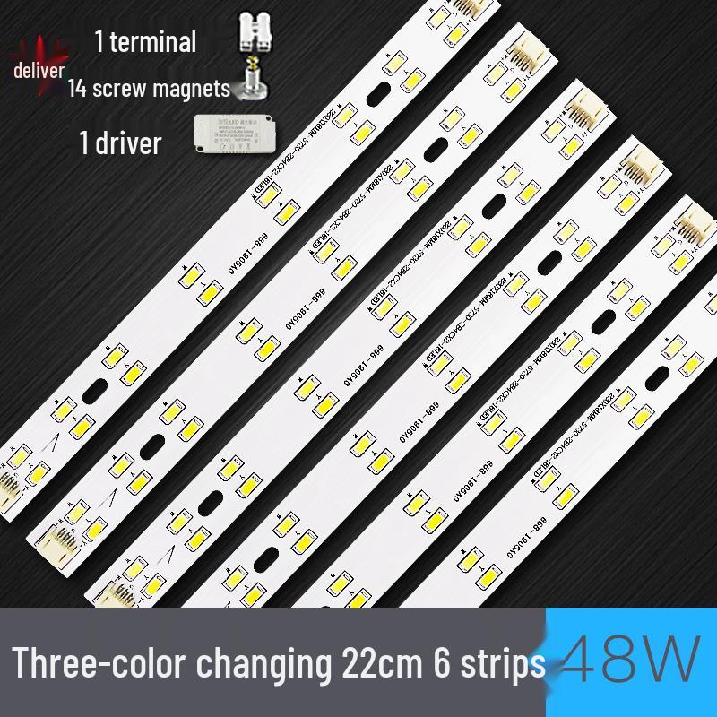 Three-Color LED Strip Light Panel for Living Room Ceiling