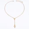 Long Tassel Cross Necklace Vintage Premium Jewelry Female White Hair Virgin Portrait Sweater Chain