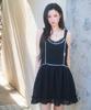 NEWALRIN Tutu Frill Lace Sleeveless Dress(3Colors)