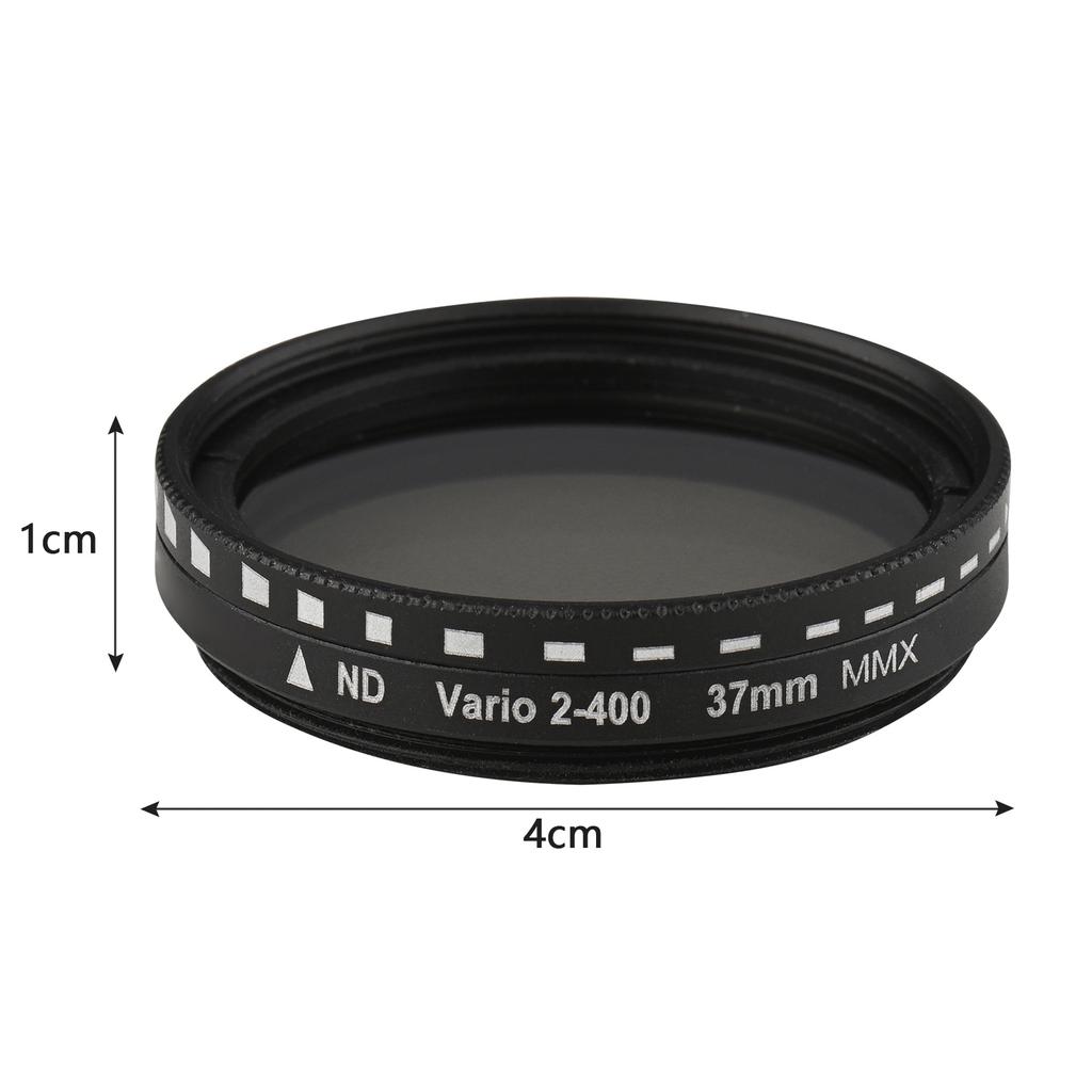 37MM Professional Clip On Phone Filter Lens ND2 400 Adjustable Neutral Density Filter with Phone Clip Lens Protector