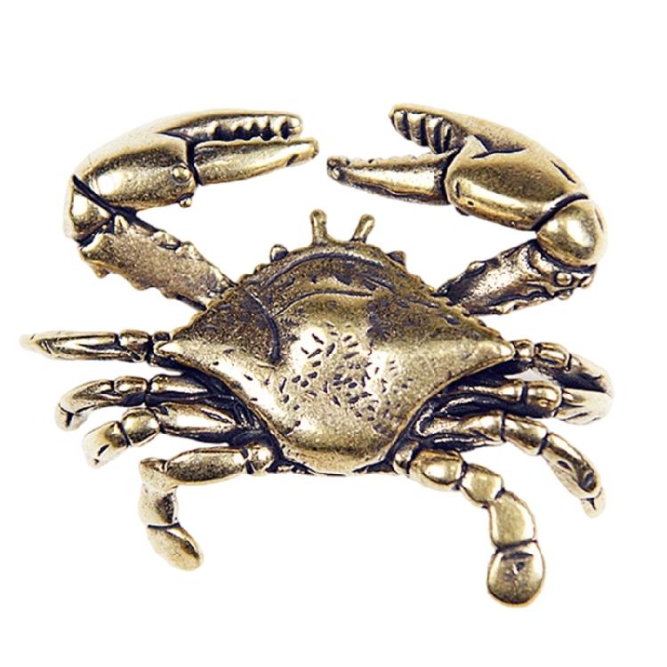Crabs Statue Figurines Crabs Decors Sculptures Brass Crabs Decorative Objects Table Centerpieces for Home Decorations