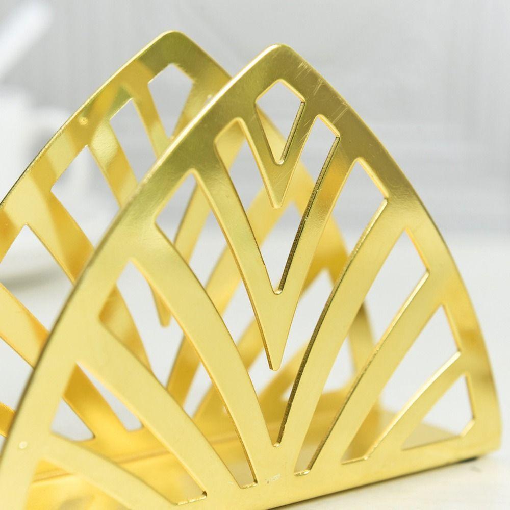 Hollow Iron Art Paper Towel Holder Non-slip Bottom Vertical Napkin Rack  Restaurant