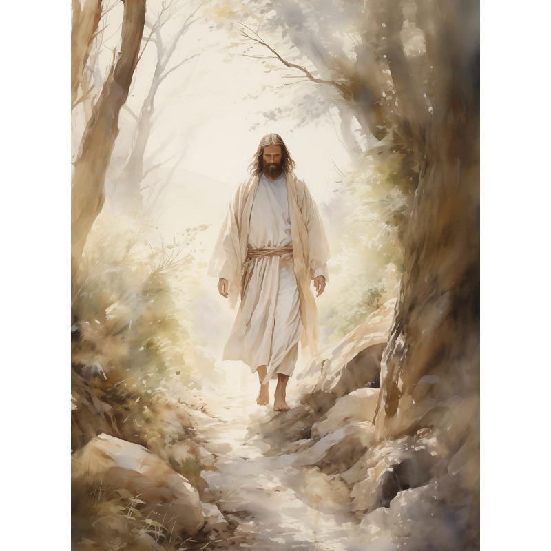 

Антикварный христианский пасхальный Иисус кролик стих из Библии Псалом Писание Пейзаж Плакат Настенное искусство Картины Картина на холсте Домашний декор 21cm×30cm NoFrame