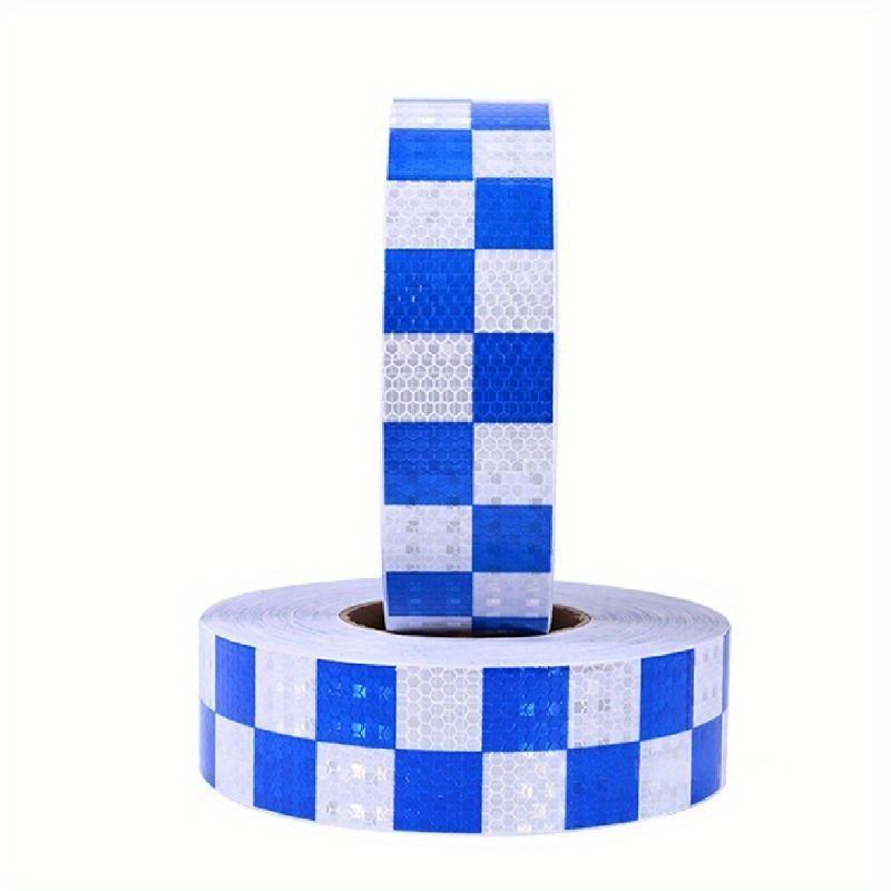 PVC Reflective Sticker Square Grid Checkered Pattern Reflector Tape Fluorescent Reflect Film for Truck Car Road