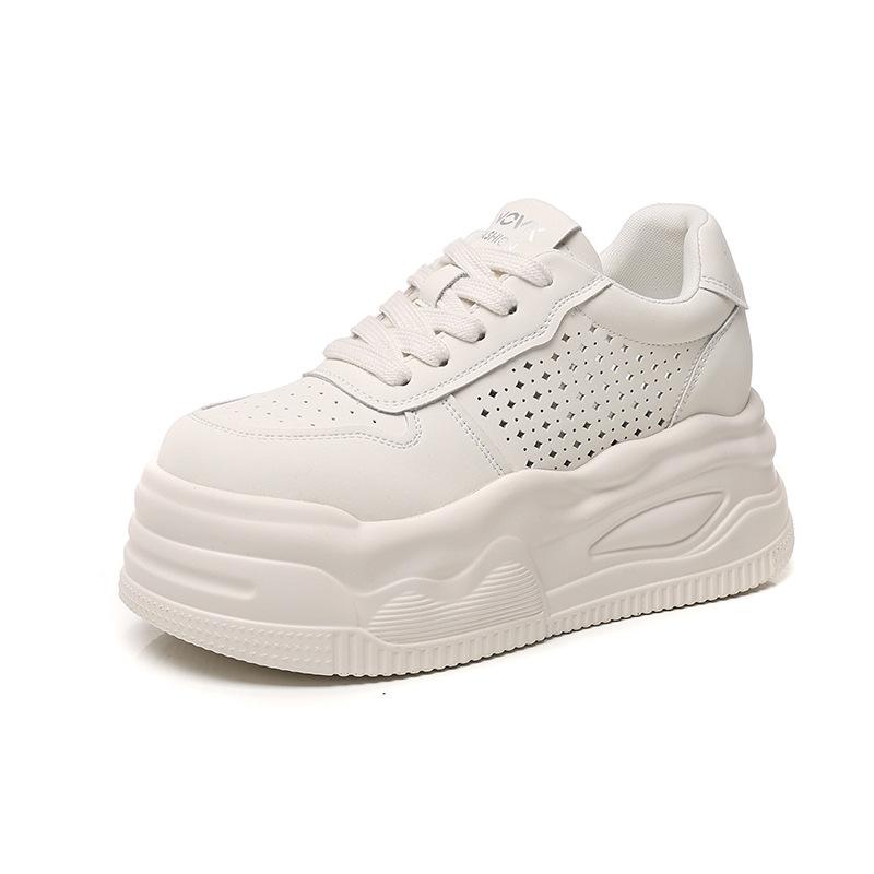 Spring and summer new casual fashion versatile thick baseplate shoes new net shoes women s breathable dad sports shoes 34