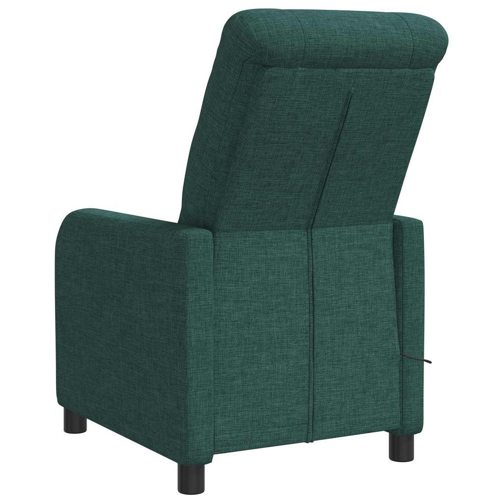 Massage Recliner Dark Green Fabric