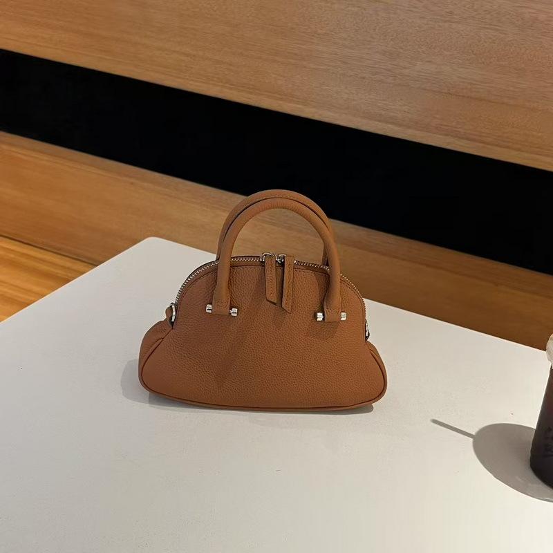 2025 Neue Leder-Damentasche erste Schicht Rindsleder kleine Bauchtasche Mini kleine Muscheltasche grenzüberschreitende Umhängetasche Crossbody-Tasche