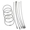 5PCS Wire Rope Key Chains 200MMx2MM Screw Locking Durable Stainless Steel Keyring Gadget Outdoor Tools DIY Camp Luggage Tags ZYF