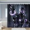 1pc Black Panther Shower Curtain - Polyester with Vibrant Superhero Design, Includes Hooks for Easy Installation, Perfect for