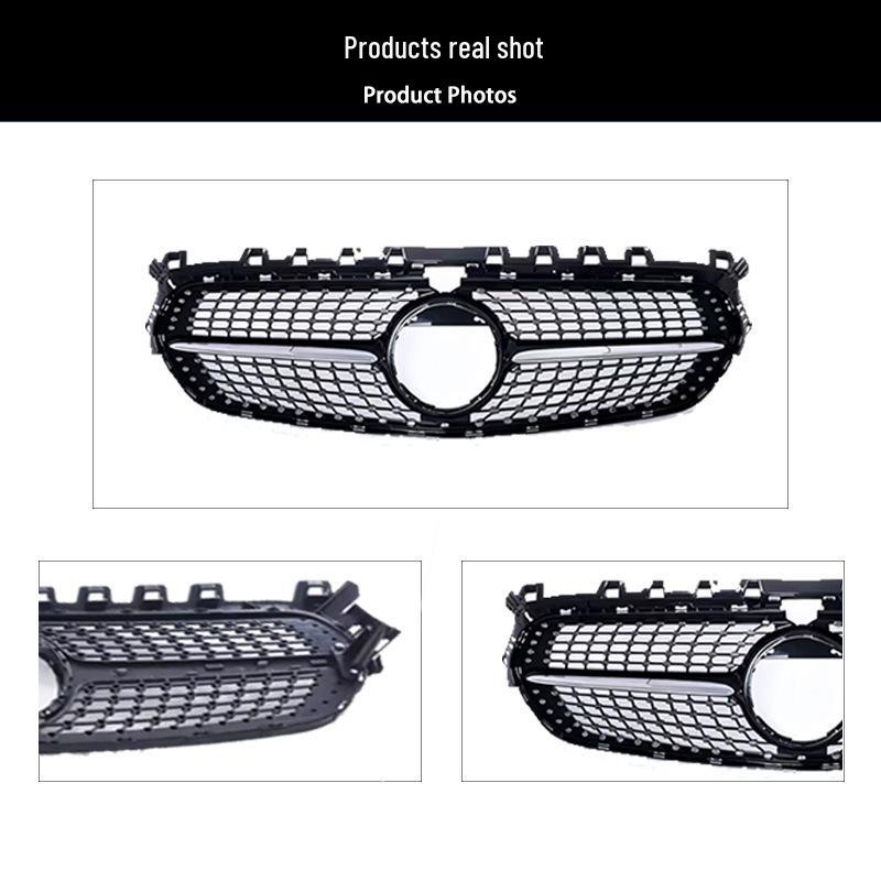 Compatible with 2020-2025 Mercedes-Benz B-Class W247 for front bumper modification, replacing the original black starry grille.