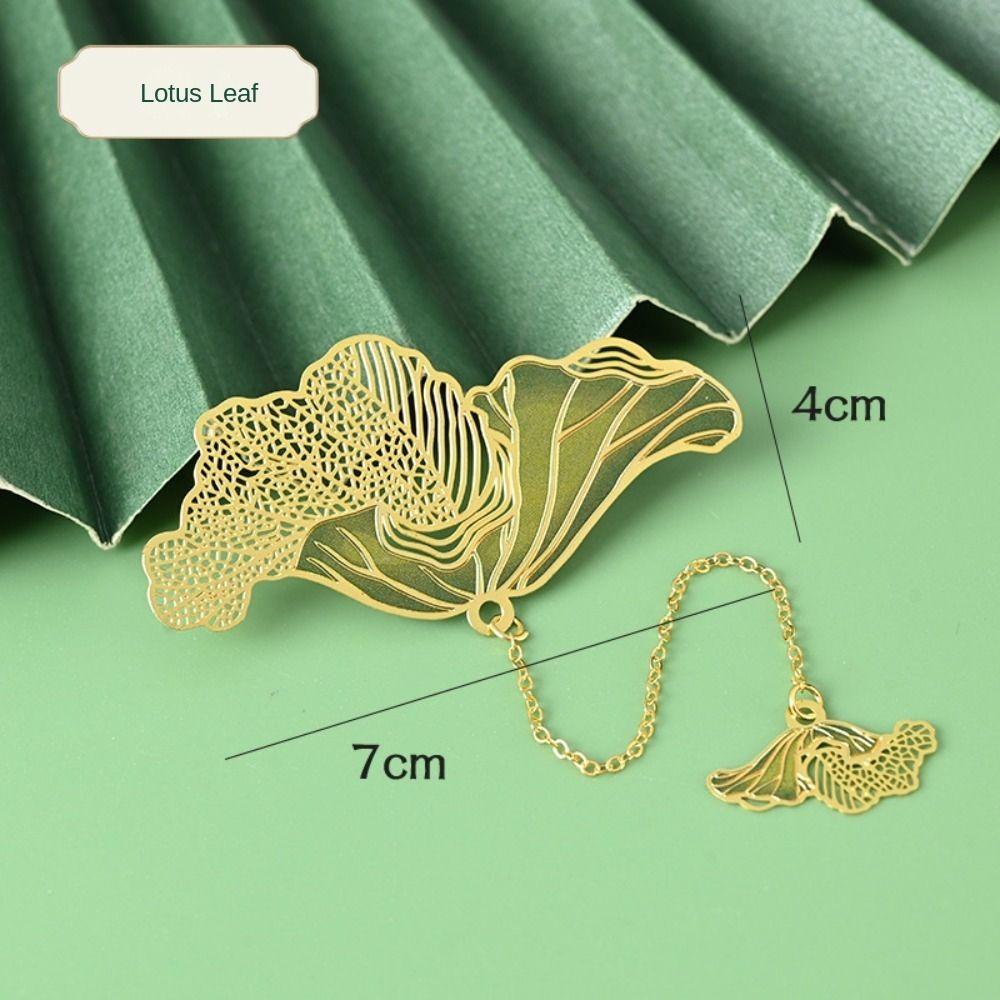 Roses Metal Bookmark Pendant Rose Bookmark New Year Gift Lotus Leaf Book Mark  Lovers