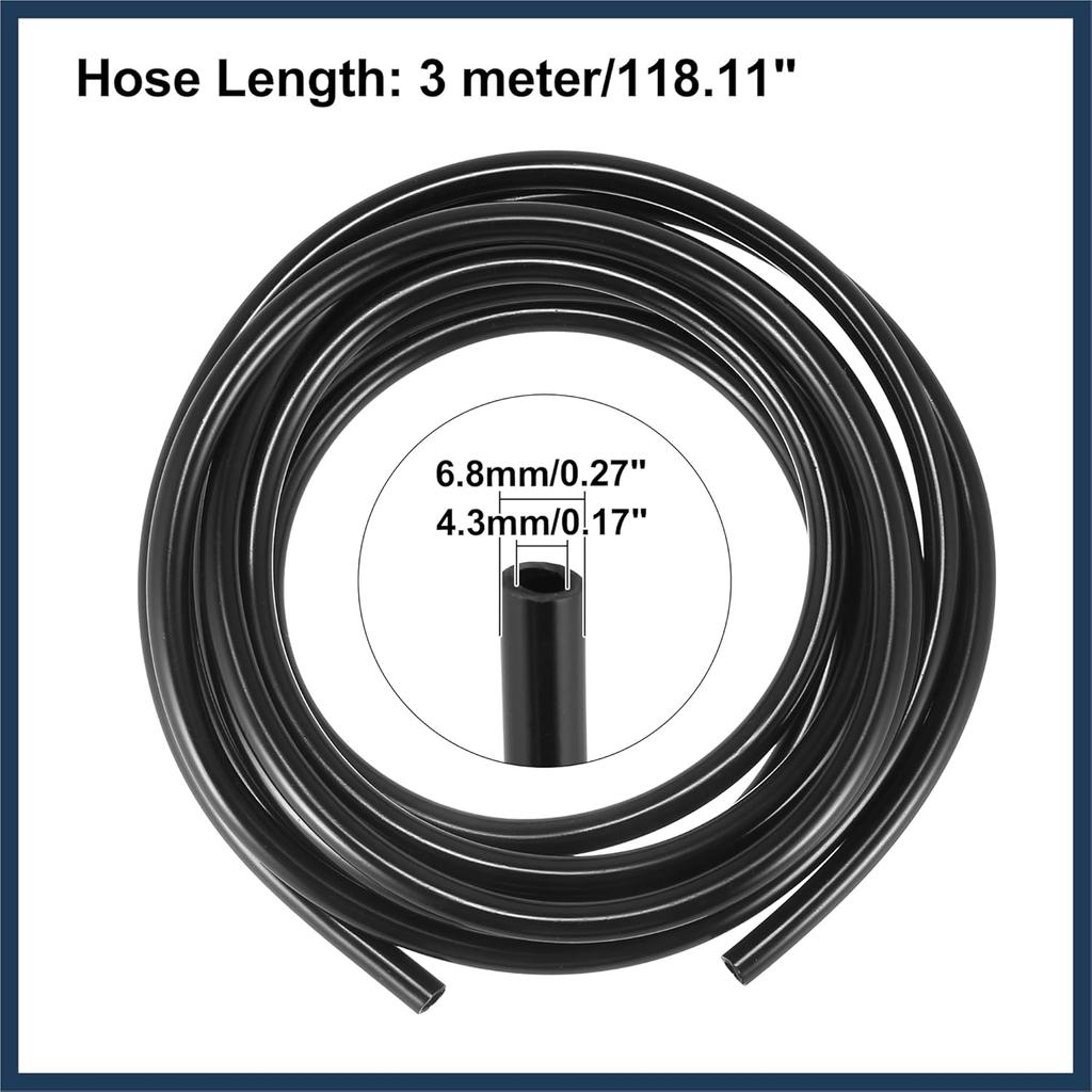 Front Windshield Washer Hose Kit Fit for Jeep Grand Cherokee with 3 Meter Washer Fluid Hose 12 Pcs Hose Connectors - Pack of 15 Black Replacement Car