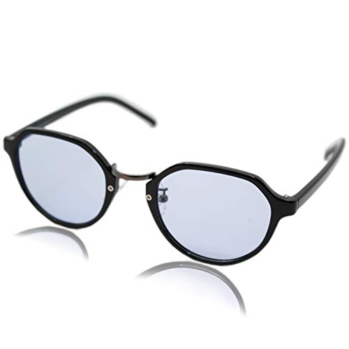 

[Eight Tokyo] Sunglasses for Men and Women, Blue Light Blocking Glasses, Stylish Crown Panto, Wellington, Boston Style, Lightweight, Light Color, for
