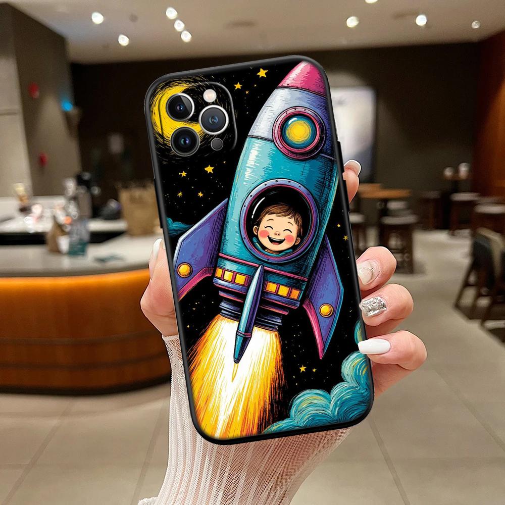 RA4 Astronaut Space Moon Alien Case for Samsung A11 A12 A13 A15 A52S A53 A55 A56 A70 A71 A72 A73 F06 F16 F56 S10 Plus S10e