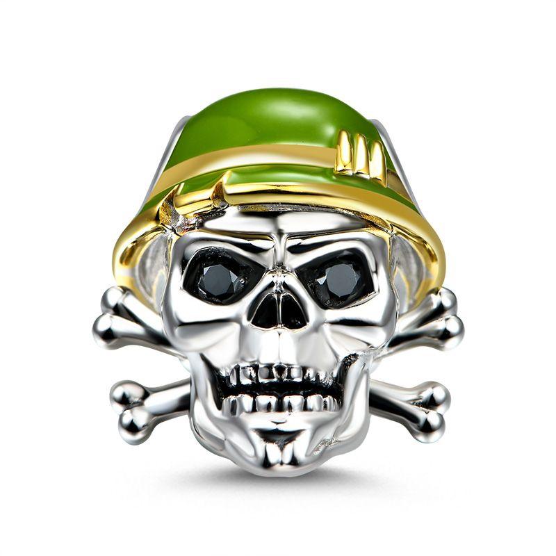 Beautifulcopper Skull Halloweenthrilling Carnival Party Charm Pendant Suitable For Original Bracelet Diy Women'S Jewelry