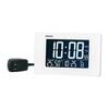 Seiko Clock Table Clock Alarm Clock Radio Wave Digital AC Type 3 Mode Display Switch Temperature and Humidity Display White Body Size: 12 X 19.5 X