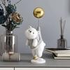 Resin Balloon Bear Figurines Decoration Home Room Table Statue Accessories Hotel Office Desk Sculpture Ornaments Birthday Gifts