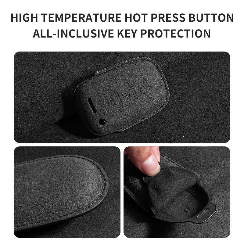 Suede Car Key Case Cover For Kia K2 Kx Rio Sorento K4 Car Key Protective Shell Accessories