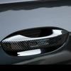For Seat Leon FR MK4  LHD Carbon Fiber Color Door Handle Cover ABS Decoration Protector Chrome Trim With 2 Smart Set