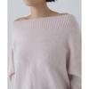 NATURAL BEAUTY BASIC Hand-Washable FOX Decollete-Line Oversized Knit, Purple, Free (Women’s Sweater)