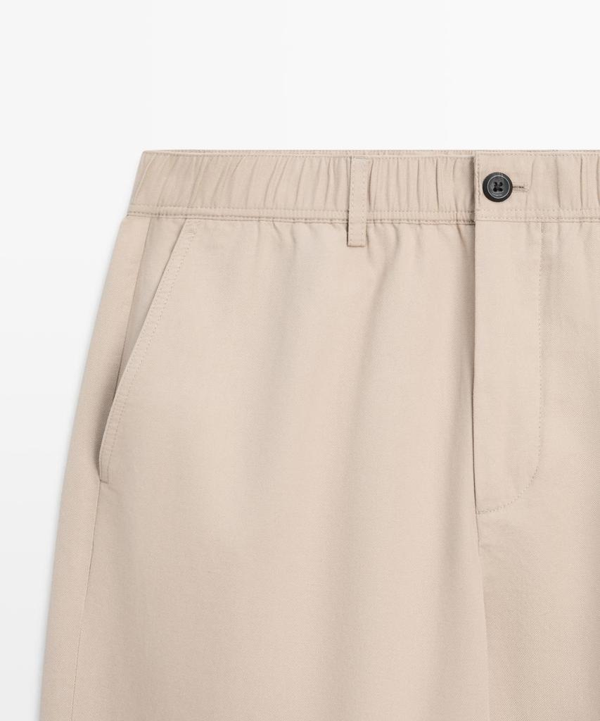 Masimodutti Cotton Linen Jogger Fit Pants