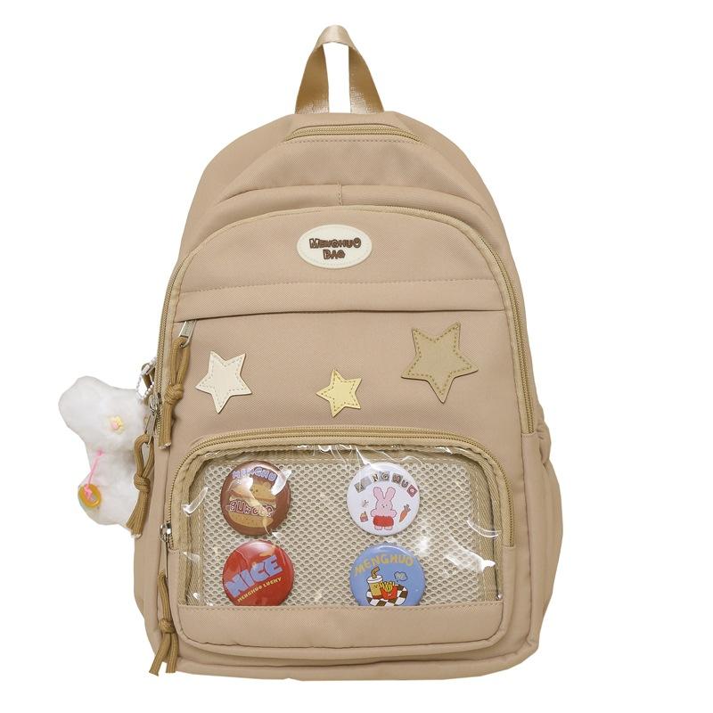 

Японская милая прозрачная сумка-боль большая вместимость универсальный студенческий стиль школьный рюкзак для девочки корейский стиль рюкзак для хранения