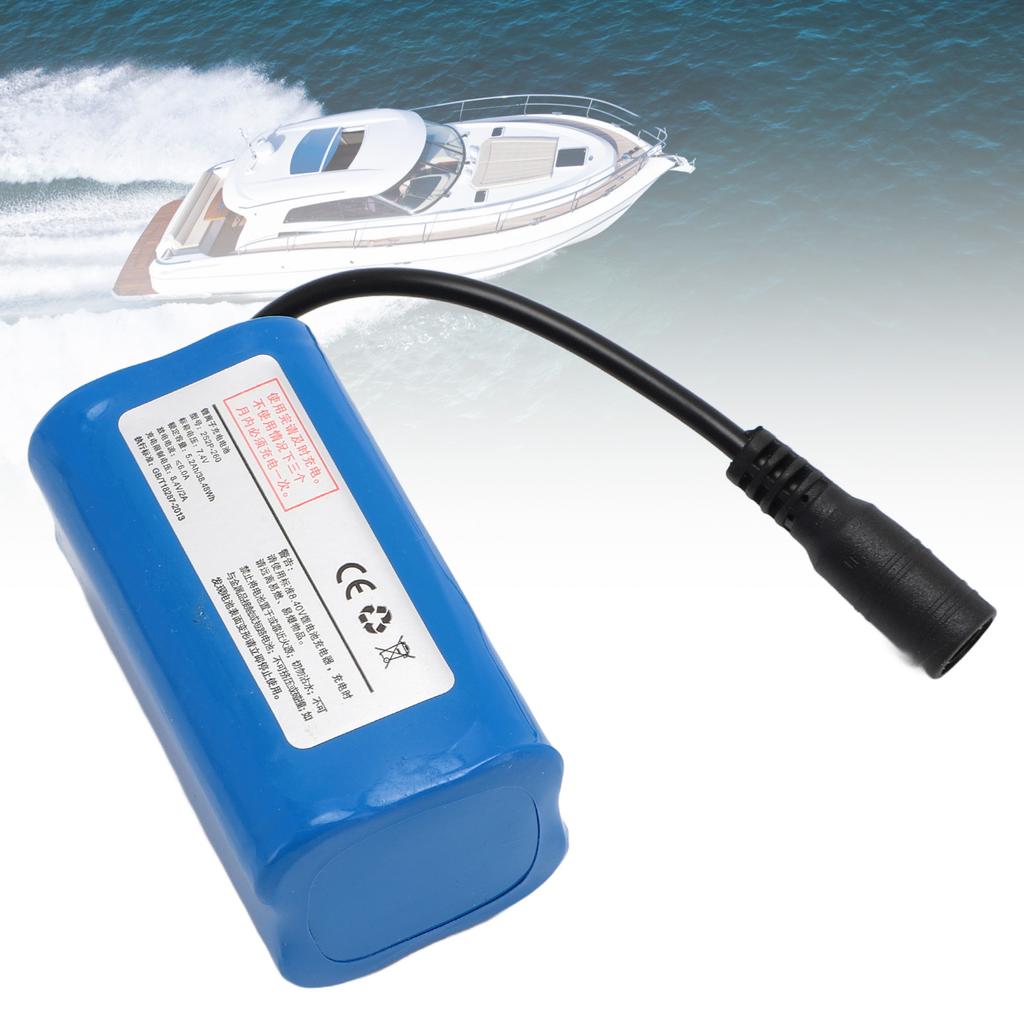 RC Boat Batt y, 5200mah Large Capacity Rc  ing Boat Batt y 7.4V Rechargble RC Boat Batt y Replacement for RC S ies Boats