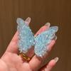 Hair Clip Rhinestones Inlaid Gradient Mesh Yarn 3D Butterfly Decor Side Bang Hair Pin Fairy Girl Hair Accessories