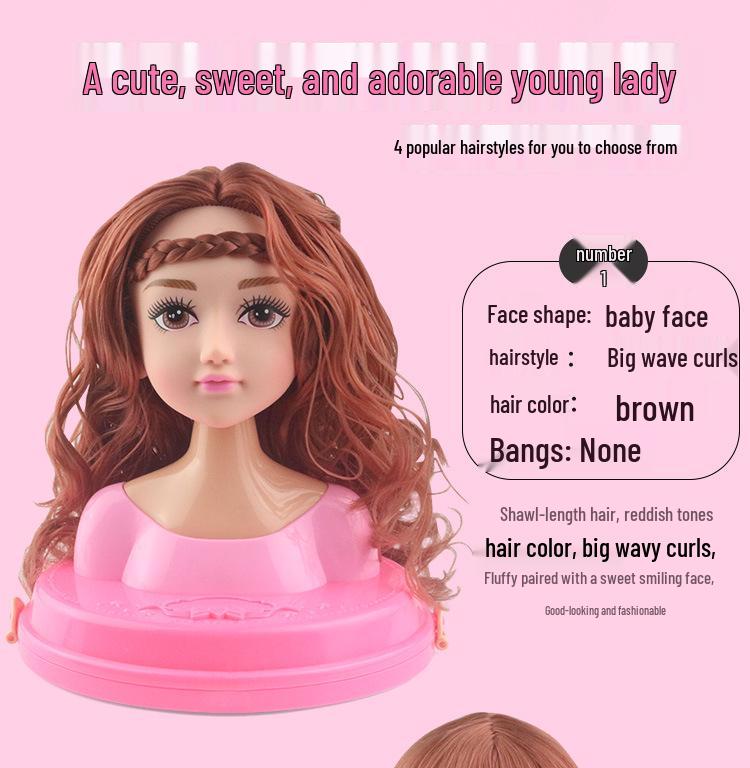 Hair Styling Barbie Doll Set: Half-body Princess Makeup Toy for Girls