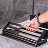 Foldable Sink Drying Rack Detachable Metal Tube Drying Rack with Silicone Cuttable Edge Dish Drying Rack for Kitchen Countertop