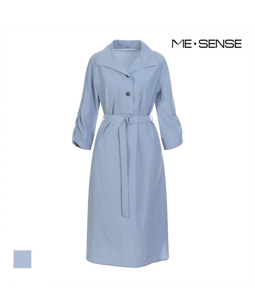 MESENSE Belted Sleeve Shirred Dress_Mb54Opm111A